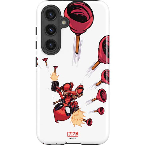 Marvel Deadpool Babypool Shooting Galaxy S25 Impact Case